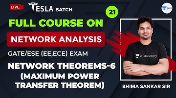 Network Analysis | Network Theorems - 6 (Maximum Power Transfer Theorem) | Lec 21 | GATE Exam