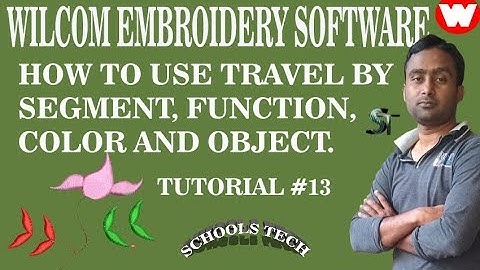 Wilcom In Hindi English How To Use Travel By Segment,Color,Function,Object Tutorial #13