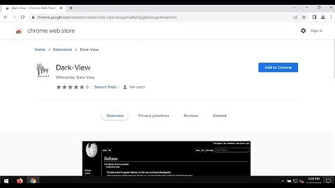 Dark-View extension (removal instructions).