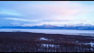 Mat-Su Valley, Knik, Alaska sunset drone flight