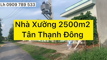 Nhà Xưởng 2500m2 Mặt Tiền Đường Nhựa 1/ Nguyễn Kim Cương , Xã Tân Thạnh Đông .Củ Chi Giá 21tỷ