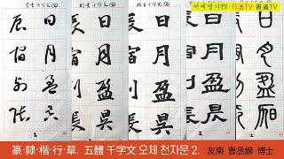 2.#서예 독학(獨學) #5체 #천자문·#5體#千字文(전서篆書,예서隸書,해서楷書,행서行書,초서草書)