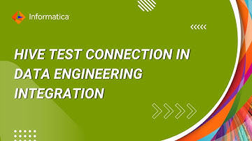 How to do Hive test connection in Data Engineering Integration