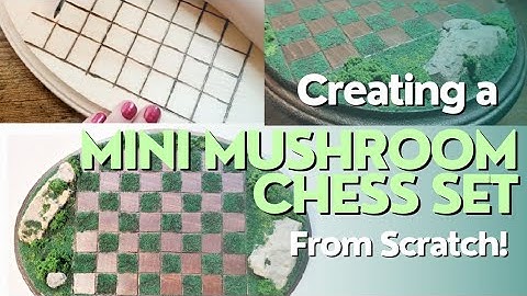Make a Mini Mushroom Chess Set Board #handmade #diy #chess #craft #sculpture