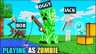 Minecraft | Oggy Playing As Zombie With Jack | Minecraft Pe | In Hindi | Rock Indian Gamer | screenshot 5