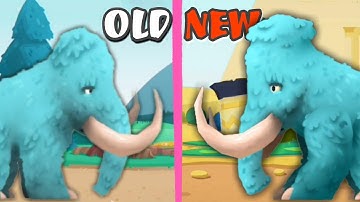 OLD Vs NEW Mammoth Dino Bash Dinosaur Battle vs Dino Bash 2 Travel Through Time gameplay