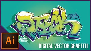 #BIKINDESIGN : Digital Vector Graffiti Speed Art  I  Adobe Illustrator screenshot 3
