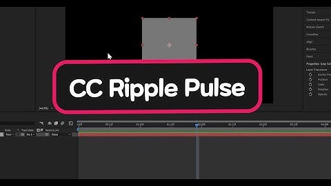AE - CC Ripple Pulse - 애프터 이펙트