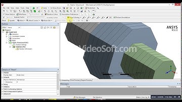 ANSYS Mechanical Tutorial -A bar assembly 1D Element  - Normal Stress and deformation