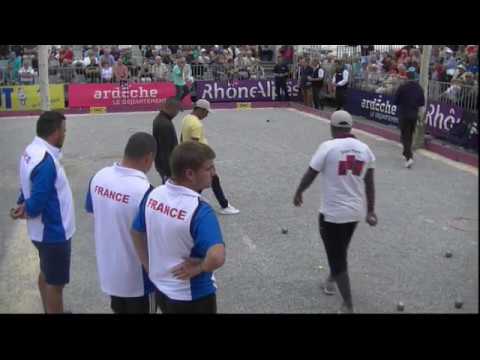 Miniature : International à pétanque de la ville de Ruoms 2017 : Sortie de poules France VS Madagascar