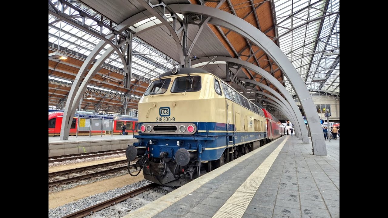 Soundcheck: Sonderling 218 330 (DB Regio, mit CAT-Motor!) - Motorstart, Leerlauf und Ausfahrt