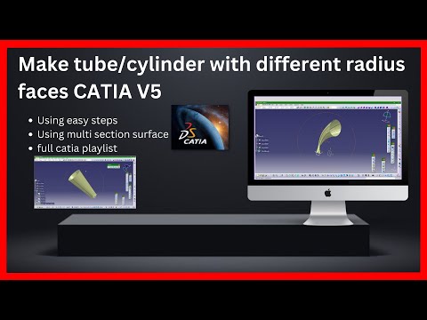 Cylinder with different face Radius | CATIA V5 Practice for beginners 1 | Part Design | Engineer