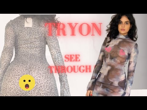TRYON HAUL TRANSPARENT DRESSES | SEE THROUGH 4k | ft Jade Agnello