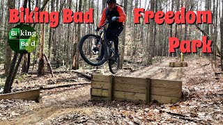 Biking Bad - Mountain Biking at Freedom Park loop C and technical trail features