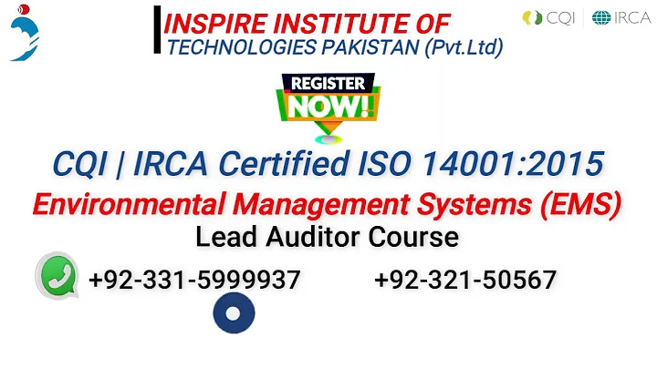 #iso 14001:2015 #lead #auditor #environmental #management #system #ems #inspireinstitute #islamabad