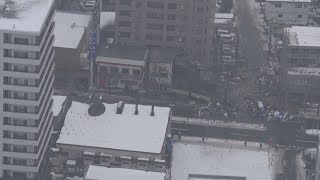 ガス多量、爆風広範囲か 札幌の爆発、被害20棟