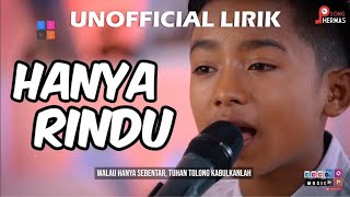 BETRAND PETO - HANYA RINDU [Cover Andmesh Kamaleng] (LIRIK)