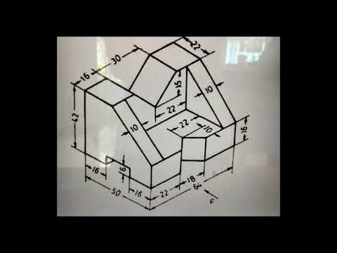 Engineering drawing || Plate no. 7 || Multi-View Projection (Short Video)