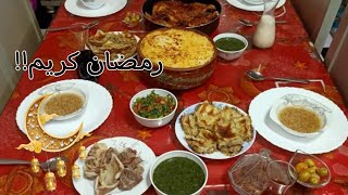 سفره اول يوم رمضان عملت فيها الحلو كله