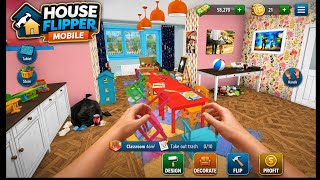 HOUSE FLIPPER MOBILE GAMEPLAY | Kindergarten Cleanup | Projek Pembersihan di Tadika  screenshot 1