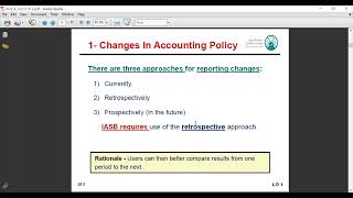 Accounting Changes and Error Analysis