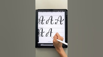 A in modern calligraphy using Procreate (link in description!) #calligraphy #handlettering #shorts