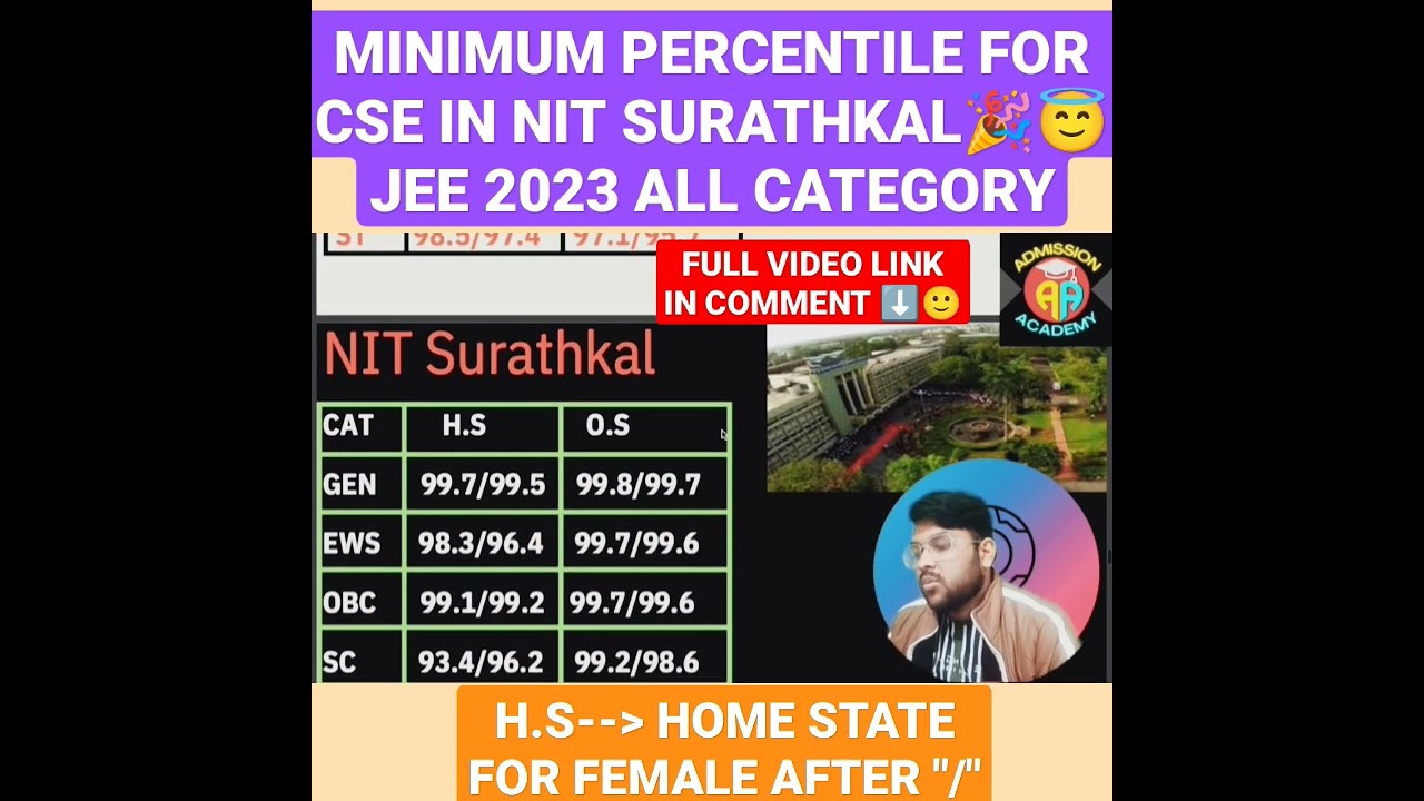 Nit surathkal Cse safe percentile 🎉✅😇 | Jee mains 2023 