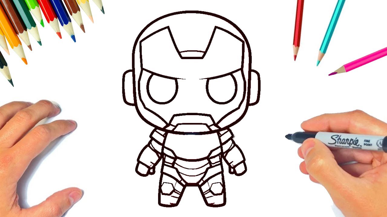 Como Dibujar a IRON MAN Fácil | Paso a Paso | DibujArteMania - YouTube