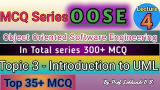 OOSE MCQ Lecture 4 |Introduction to UML MCQ |object oriented software engineering mcq |Code Learning