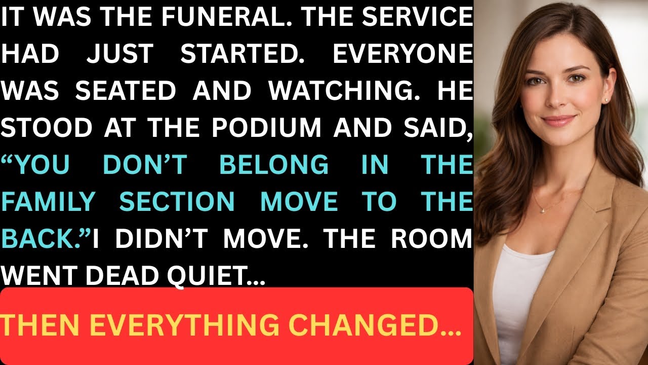 My Family Removed Me From the Front Row at the Funeral… They Didn’t Know I Controlled Everything