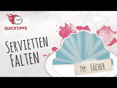 Servietten falten: Der Fächer - Servietten falten: Der Fächer