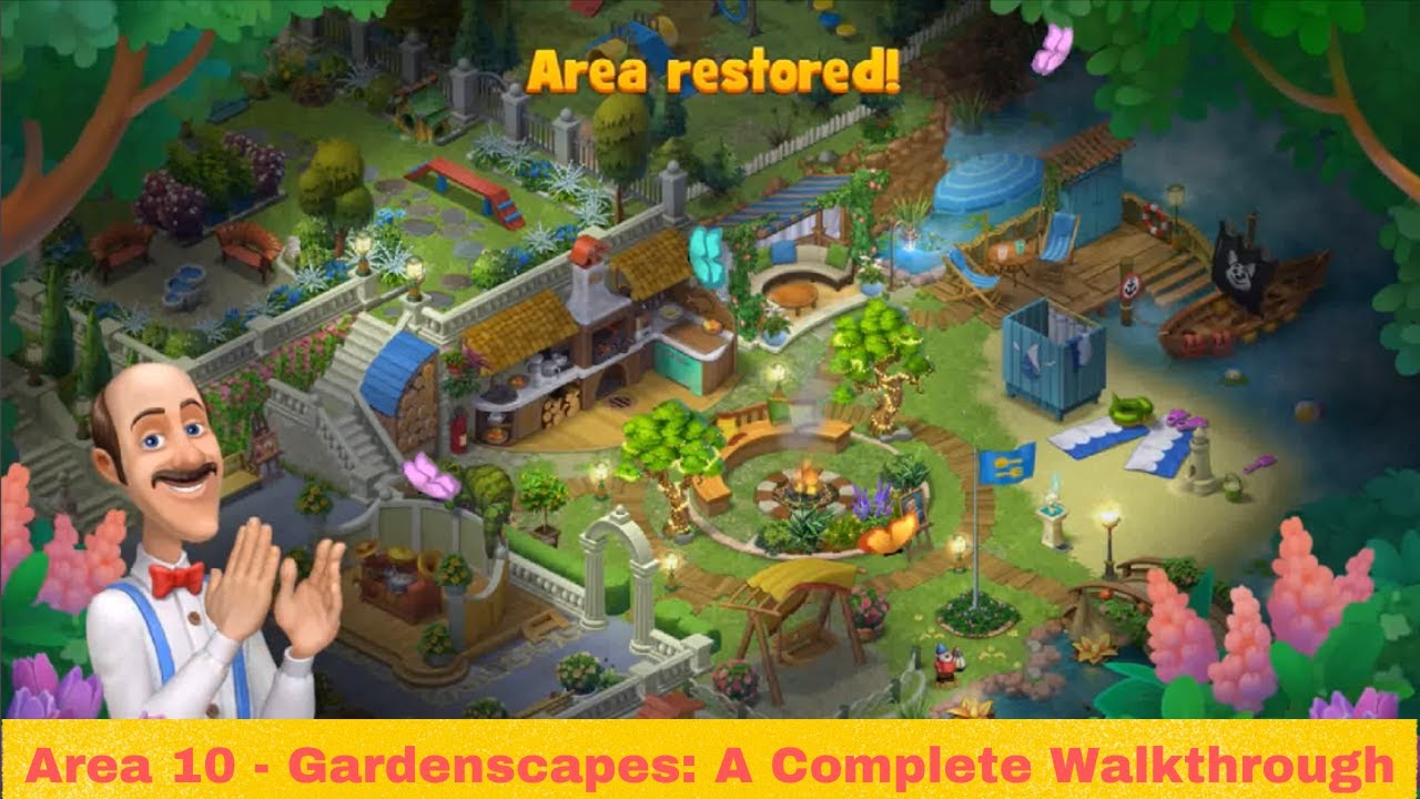 Gardenscapes Area 10 Walkthrough Complete YouTube