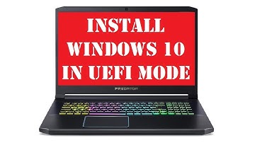 Installing Windows 10 in UEFI mode on Acer Predator