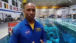 Johnson Space Centers NBL: Training Astronauts for Spacewalks
NASA astronaut Victor Glover, a Navy commander and F/A-18 Hornet pilot, discusses the Neutral Buoyancy Laboratory (NBL) located near the Johnson Space Center.
Video & Production: Charles A Atkeison Johnson Space Centers NBL: Training Astronauts for Spacewalks