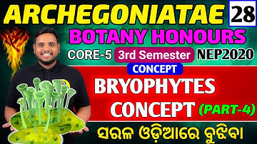 Bryophytes Concept (part-4) | bsc botany honours core-5| 3rd semester botany honours|NEP2020 