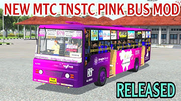 NEW TNSTC MTC PINK BUS MOD RELEASED|BUS SIMULATOR INDONESIA 4.3.2