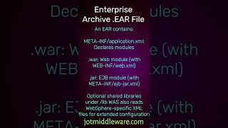 Structure of an Enterprise Archive .EAR file #jboss #websphere #applicationserver #weblogic