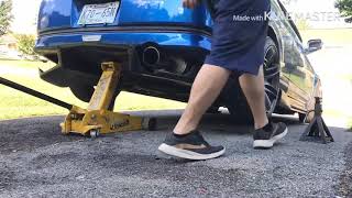 Installing diffuser and bumper cut
