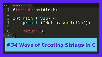 C Tutorial #34 - Ways of Creating Strings in C