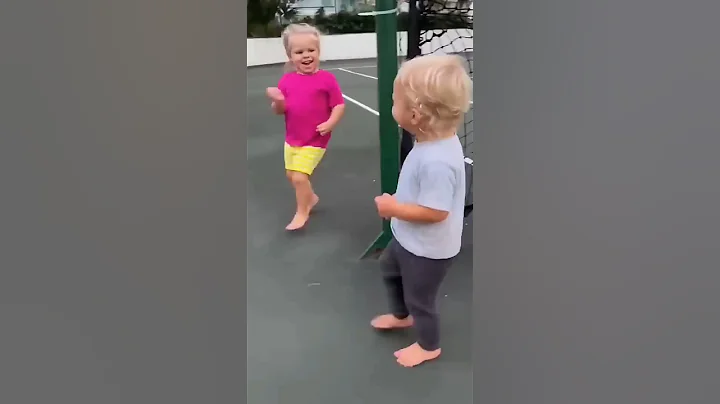 Kids are laughing together. Baby smile sound! #shorts