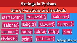 String Built-in Functions in Python | Part-2 | Strings in Python | Python Strings Tutorial | CS XI