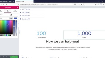 Add Icon List, Counter & Progress Bar