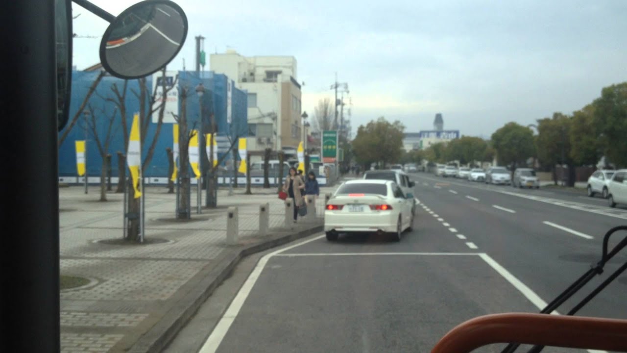 下津井電鉄バス塩生線 前面展望 車窓[全] 倉敷駅→児島駅/ 倉敷1215発