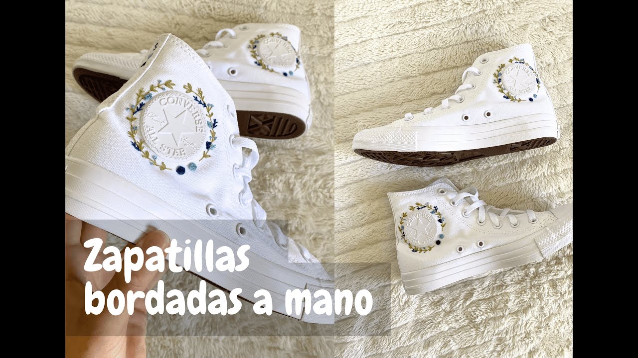 Zapatillas Converse bordadas a mano - Tutorial paso a paso