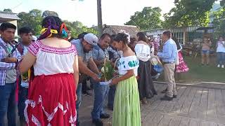 Recepción de bandas visitantes, San pedro cajonos y Santa Maria Puxmetacan en Santiago Jalahui 2022