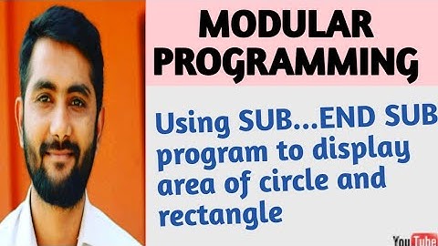Class 10: Qbasic Program to display area of circle and area of rectangle using sub....end sub