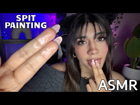 ASMR ESPAÑOL / SPIT PAINTING SENSUAL Y REALISTA en tu CARITAl + BABITA EXTREMA