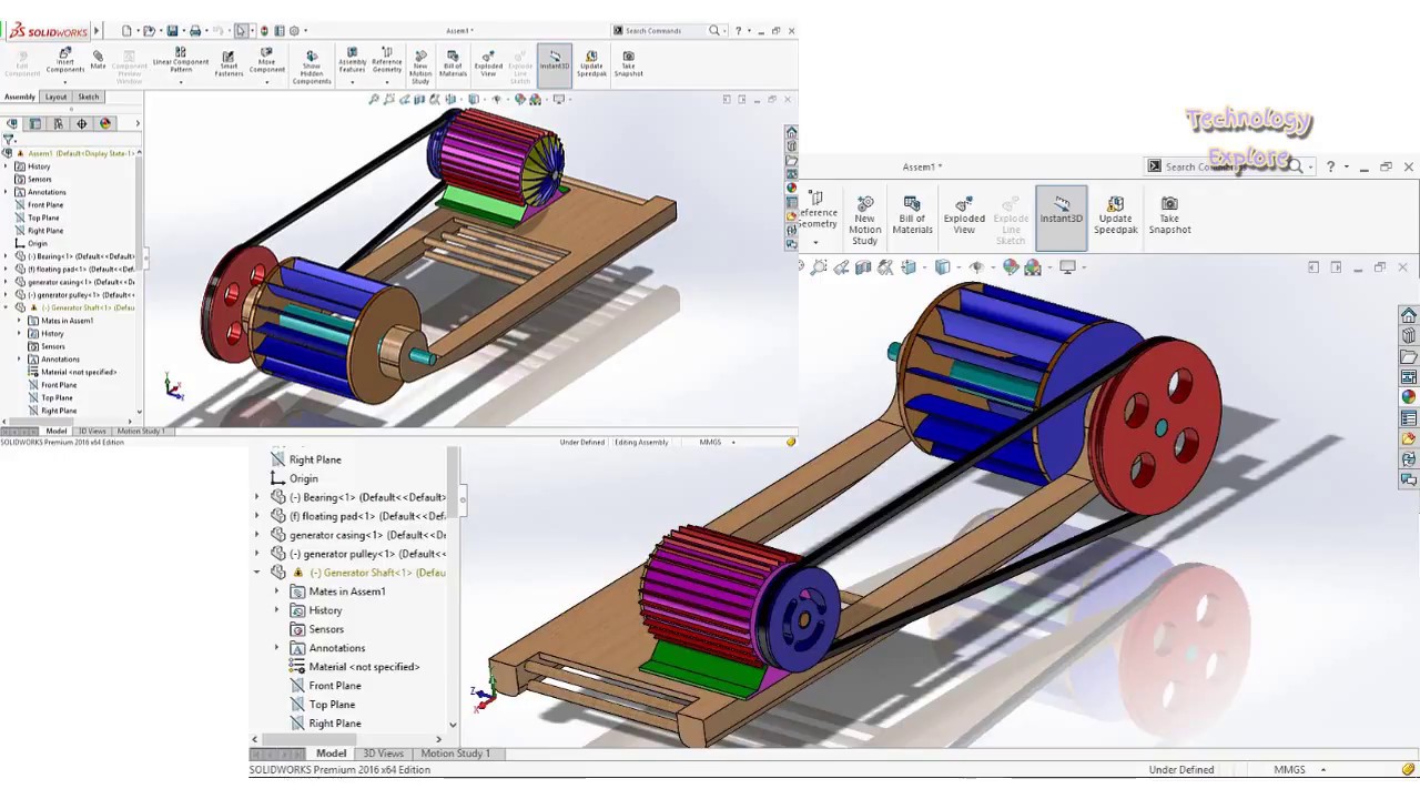 Run of River Floating Hydro Turbine Design and Assembly in SolidWorks 2 ...