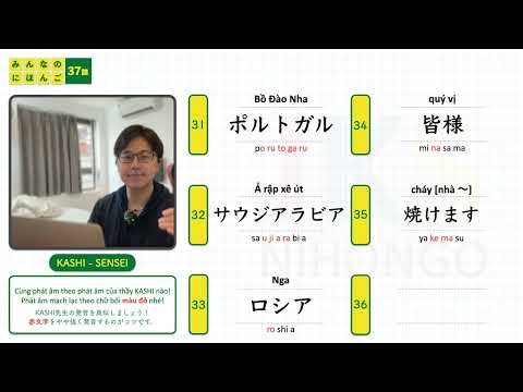 N4 Vocabulary Lesson 37 | Minna No Nihongo Japanese Learning | Japanese Pronunciation | KASHI SENSEI