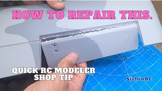 How to repair foam hinge on RC Plane